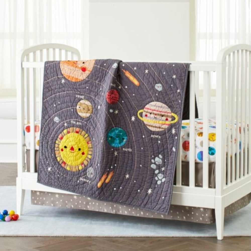 Crate & Barrel  Outer Space Crib Quilt